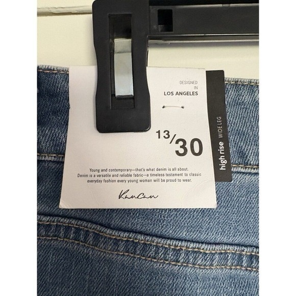 KanCan Bertha High Rise Wide Leg Jeans Women 13/30 NWT Medium Wash Denim - Picture 4 of 6